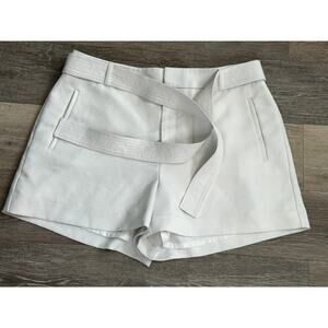 Nine West Women's Shorts White Large with Belt